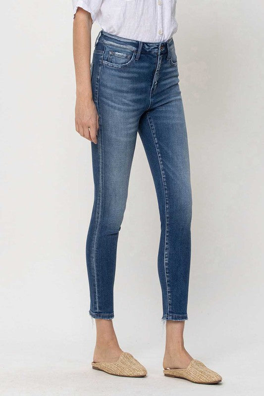 High Rise Crop Skinny